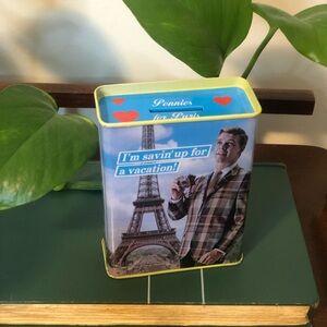 Retro Paris Vacation Savings Tin